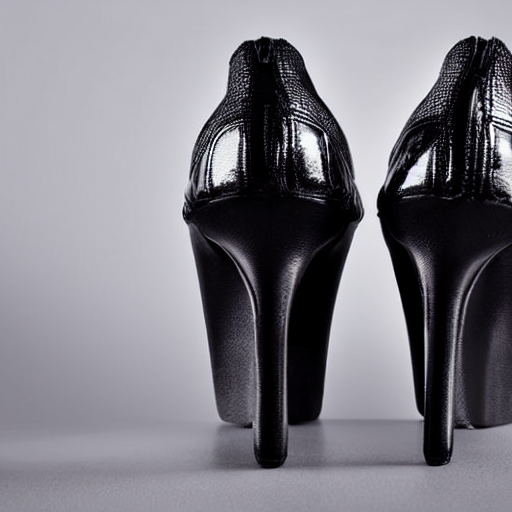 prompthunt: close up of Black Dominatrix style high heel platform shoes ...