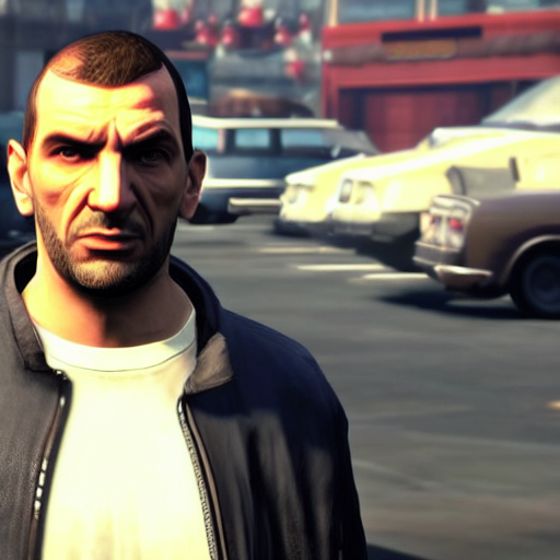 portrait photo still of real life niko bellic from gta, Stable Diffusion