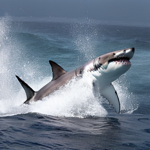 Great White Shark Breaching Wallpaper