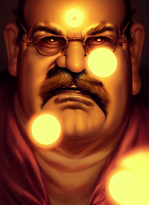 realistic portrait of wario from warioware, intricate, elegant, glowing lights, highly detailed, digital painting, artstation, concept art, smooth, sharp focus, illustration, art by wlop, mars ravelo and greg rutkowski