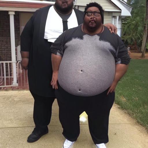prompthunt: fat black person as big chungus