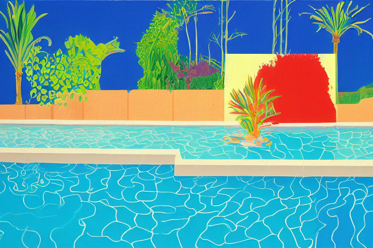 prompthunt david hockney A Bigger Splash (1967) painting