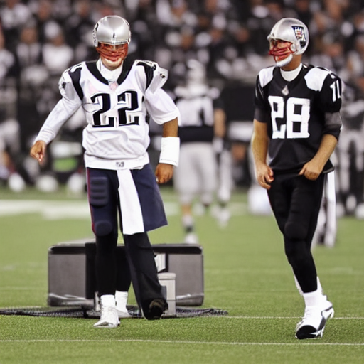 prompthunt Tom Brady in a raiders uniform