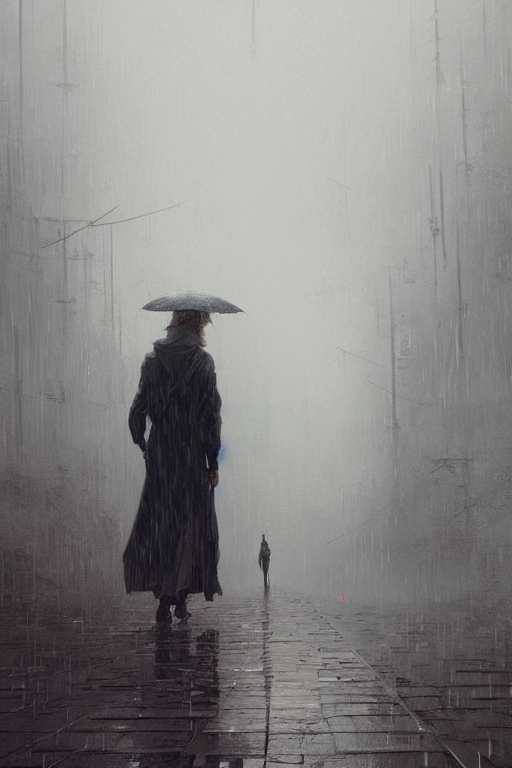 Walking In The Rain Alone Wallpaper