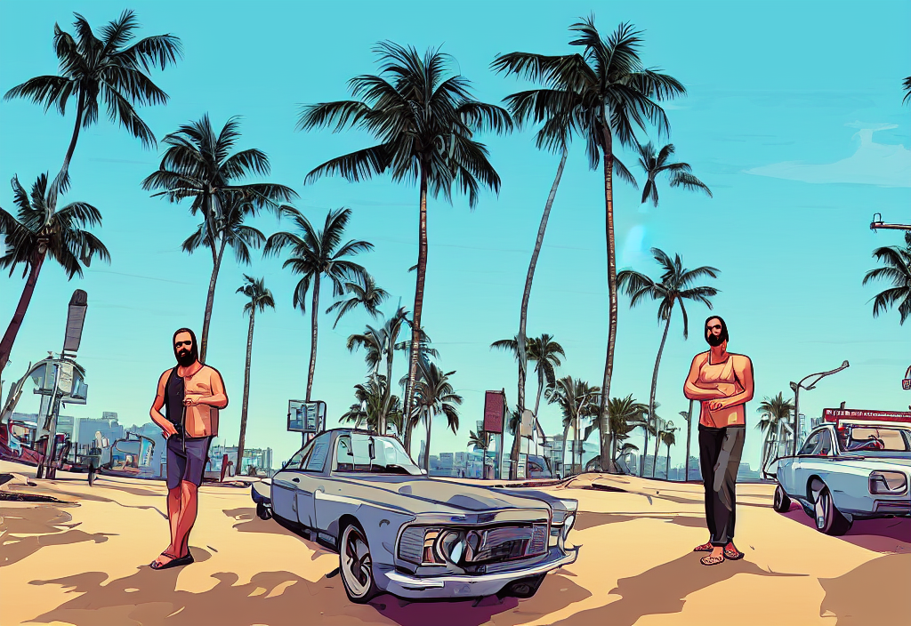 Grand Theft Auto Artwork Style