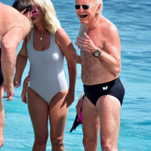 prompthunt joe biden candid photo in bathing suit