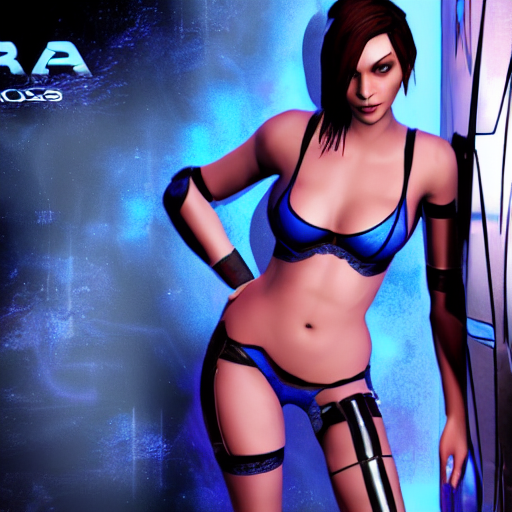 prompthunt liara t soni sexy lingerie pose mass effect