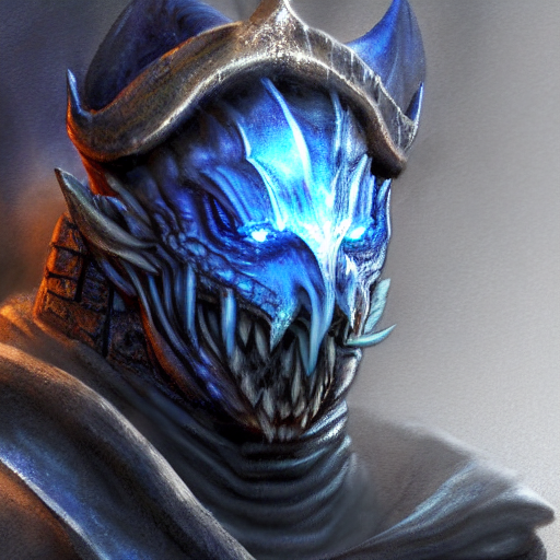 photorealistic blue dragonborn cleric of a storm god, dungeons and dragons, lightning, tempest shield, holy