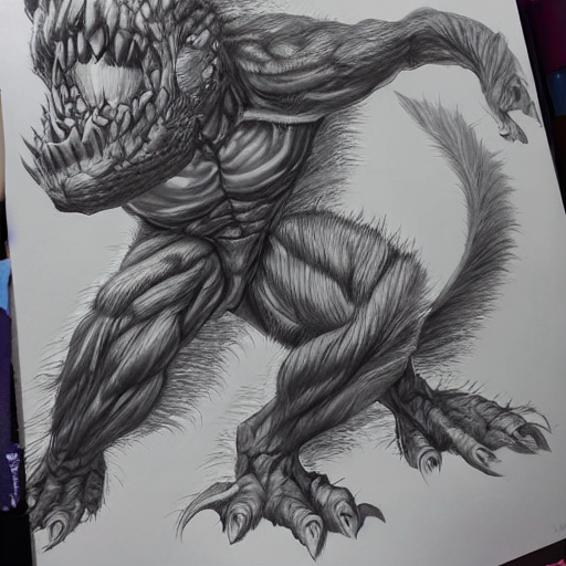 Monster Drawings In Pencil