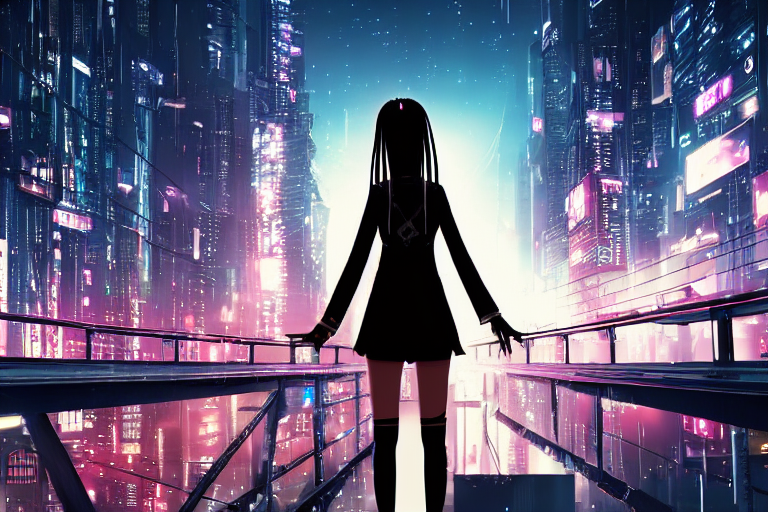 Anime City Night Wallpaper