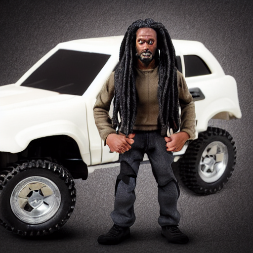 prompthunt black man action figure with dreads standing on top of