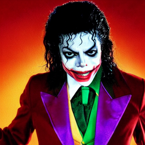 prompthunt: Michael Jackson as The Joker 8k HDR amazing lighting