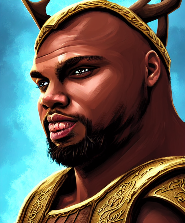 prompthunt fantasy comic style portrait of young charles barkley as a