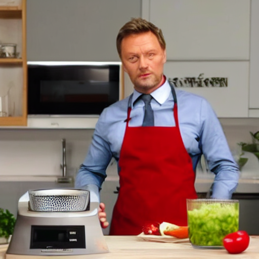 Christian Lindner selling a Thermomix, Tv commercial, picture, realistic