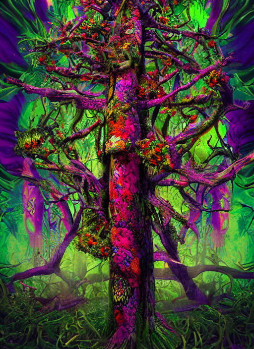 Trippy Tree Background