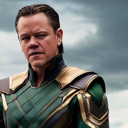 prompthunt: film still of Matt Damon as Loki in Avengers Endgame