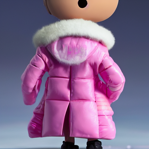 prompthunt: magic mushroom, david bowie wearing pink puffy bomber jacket  with white fur, nendroid, craig mullins style