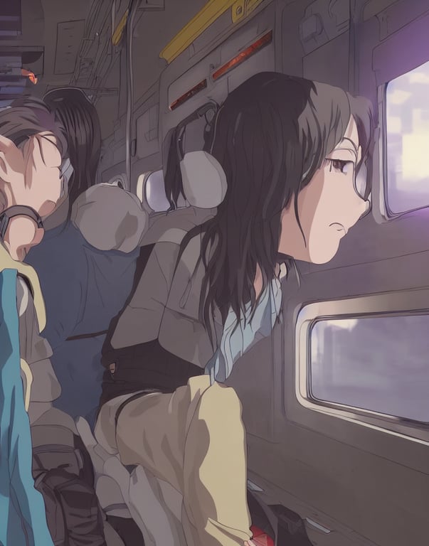 prompthunt-an-anime-girl-sleeping-on-a-train-ride-through-a-golden