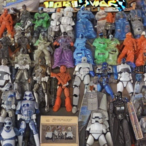 prompthunt unreleased and unopened star wars action figures
