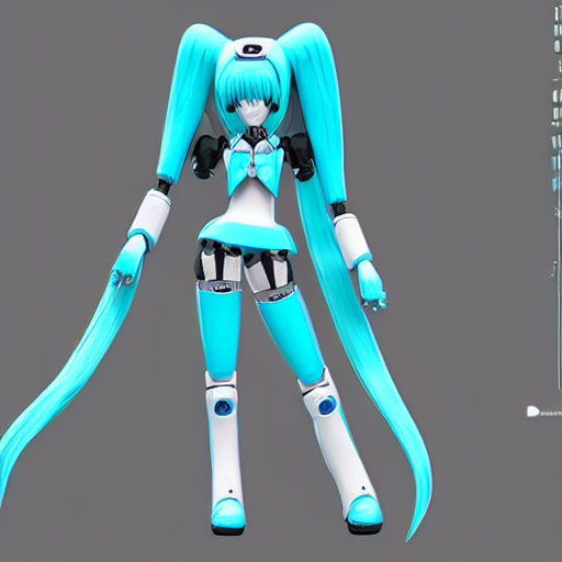 prompthunt ultra realistic and detailed blueprint for a Hatsune Miku