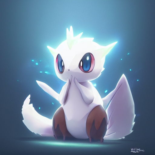 translucent cute pokemon like pet with cute eyes,, Stable Diffusion