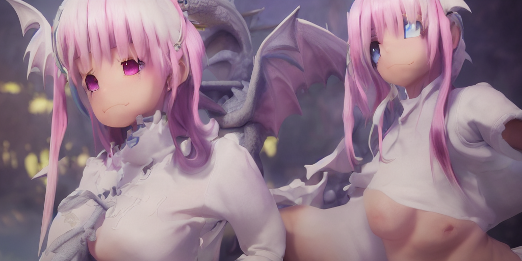 prompthunt: kanna kamui from the dragon maid, unreal 5, hyperrealistic,  realistic, photorealistic, dynamic lighting, highly detailed, cinematic  landscape, studio landscape, studio lighting