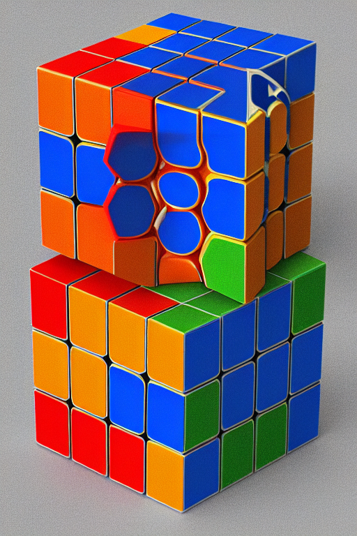 prompthunt: four dimensional parallel universe infinite cosmic rubik's cube  hypercube tesseract. epic, dramatic, cinematic, digital art, octane render,  blender, 8 k, hyperrealistic, trending on artstation