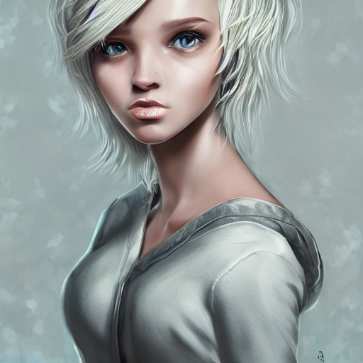 prompthunt: beautiful russian teenager with short platinum blonde hair, HD,  D&D 4k, 8k, incredibly detailed, anatomical, intricate, masterpiece,  digital illustration, character design, concept art