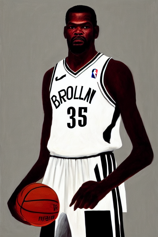 prompthunt: full body portrait of the dictator of the brooklyn nets, in  full military garb, kevin durant, oil on canvas by william sidney mount,  trending on artstation