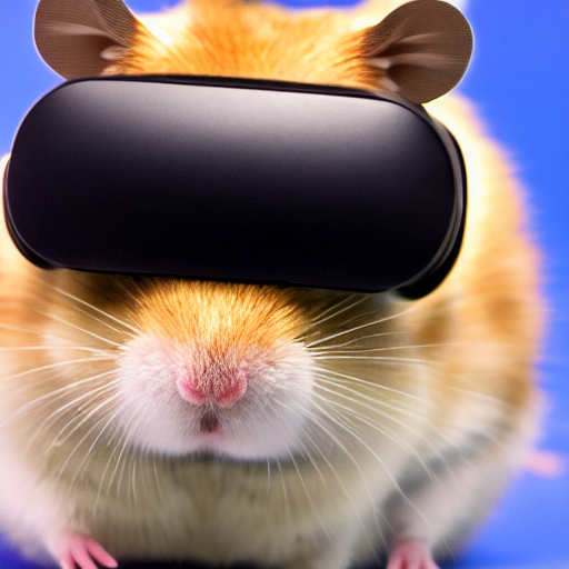 prompthunt: pet hamster posing wearing a vr headset dramatic lighting  studio lighting