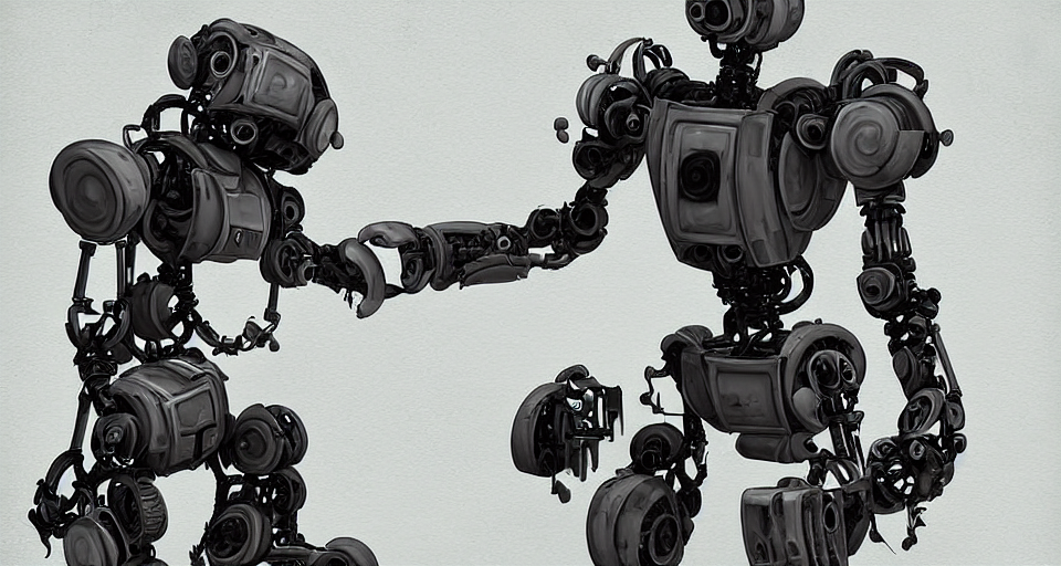 prompthunt a robot made from scrap parts from a futuristic junkyard