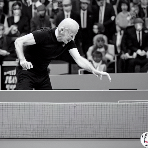 prompthunt: joe biden playing extreme table tennis, award winning sports  photography