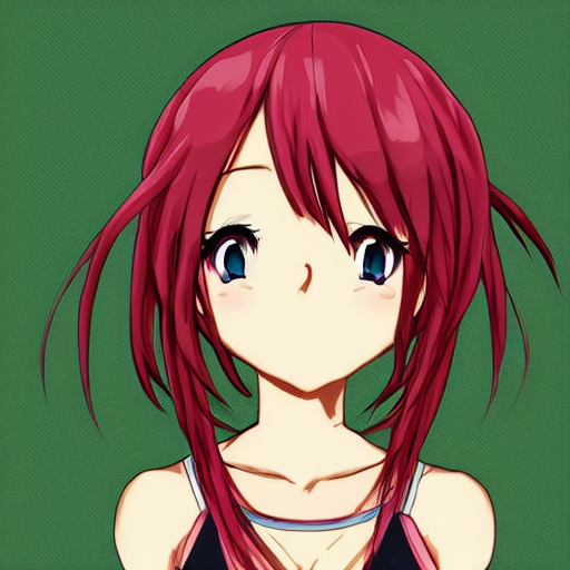 prompthunt anime girl shrugging, trending on artstation