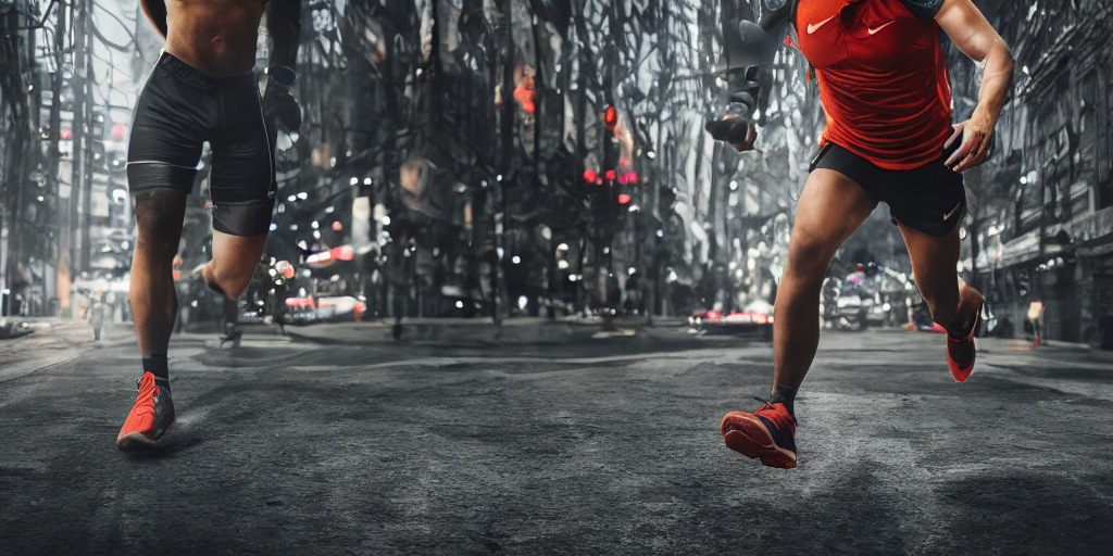 prompthunt a photo of 8k nike athlete cinematic lighting