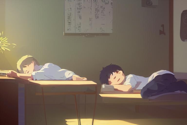 anime male sleeping