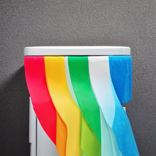 prompthunt: “ rainbow toilet paper, detailed, product photo. ”