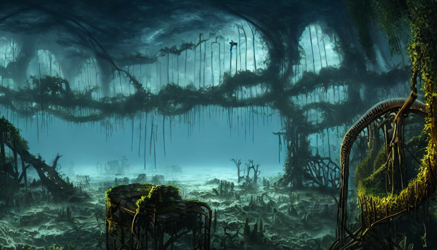 Giant Skeletons Underwater