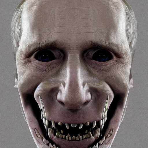 ArtStation - scary face with teeth