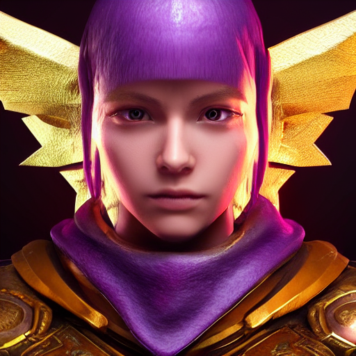 fantasy portrait, paladin, purple cloak, legend of zelda, high detail, ultra realistic, unreal engine, octane render