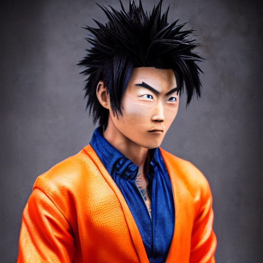 prompthunt: a full portrait photo of super saiyan son goku, f / 2