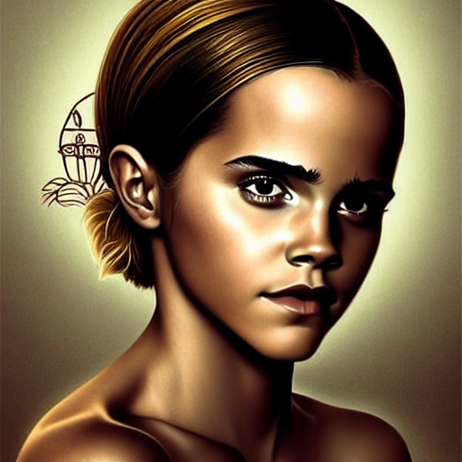 Africa, beautiful portrait of Very funny actress Emma Watson lke monkey face looking like an old monkey, Emma Watson actress blended monkey face, like , powerful , magic, thunders, dramatic lighting, intricate, wild, highly detailed, digital painting, artstation, concept art, smooth, sharp focus, illustration, art by artgerm and greg rutkowski and alphonse mucha, footage