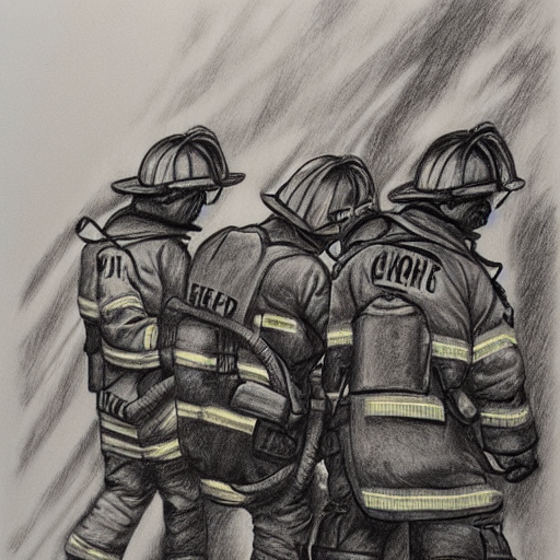Firefighter Pencil Art
