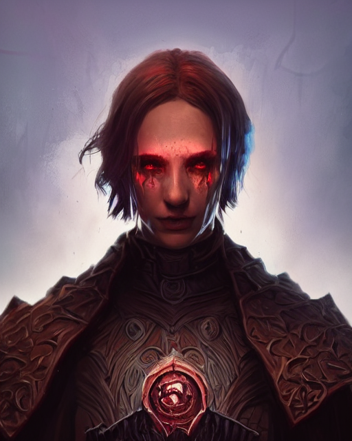 Necromancer, solo, one character, portrait, Path of Exile, Warhammer, Diablo, Magic the Gathering, fantasy, gritty, cinematic lighting, centered, centered, symmetrical, symmetrical, highly detailed, digital painting, Artstation, concept art, sharp focus, 8k