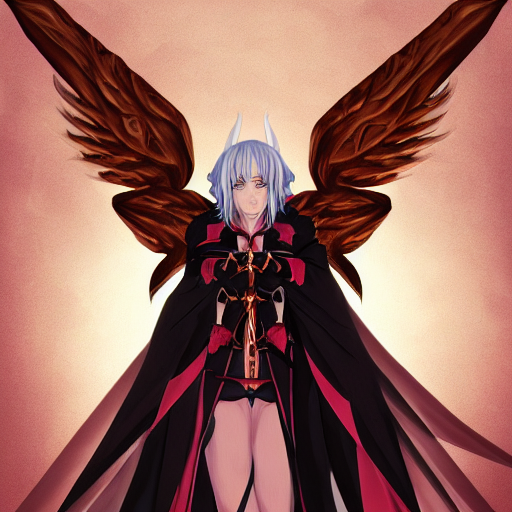 portrait of azrael angel of death, anime fantasy