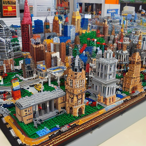 prompthunt: large city lego set built entirely out of legos, very intricate  and detailed, photorealistic