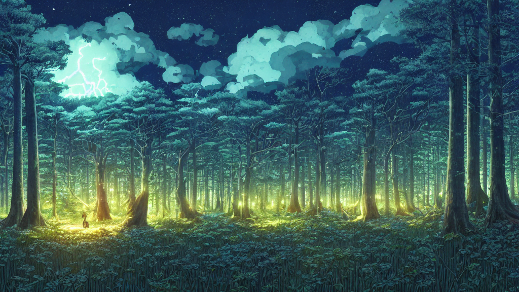 anime-forest-night