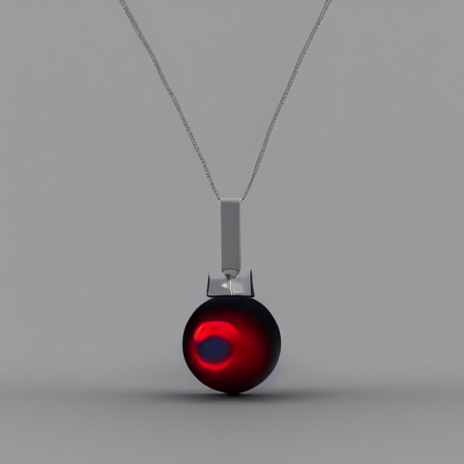 prompthunt 3 d silver beserk behelit pendant with glowing eyes