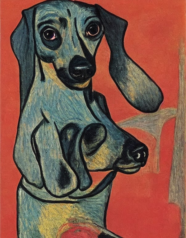 Dachshund store painting picasso