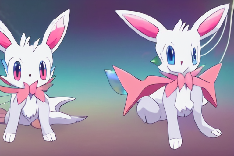 cute eevee evolutions with sylveon