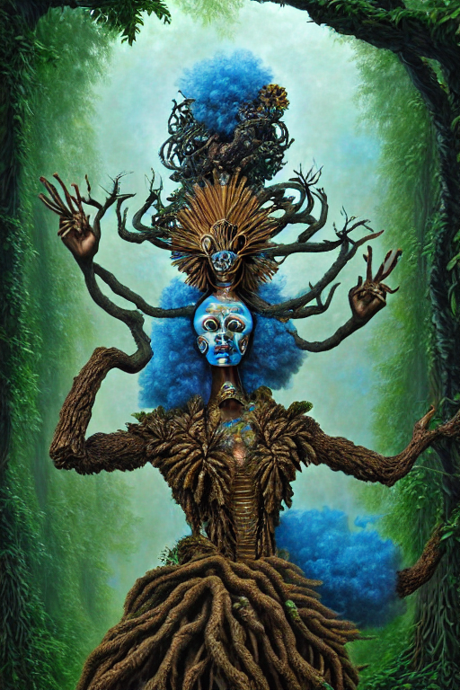 prompthunt: hyperrealistic post-rococo super expressive! black woman with  exoskeleton armor, merging with tree in a forest, highly detailed digital  art masterpiece smooth cam de leon hannah yata dramatic pearlescent blue  teal light